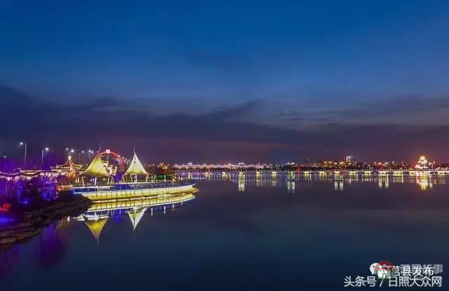 莒縣沭河公園夜景，真是美！